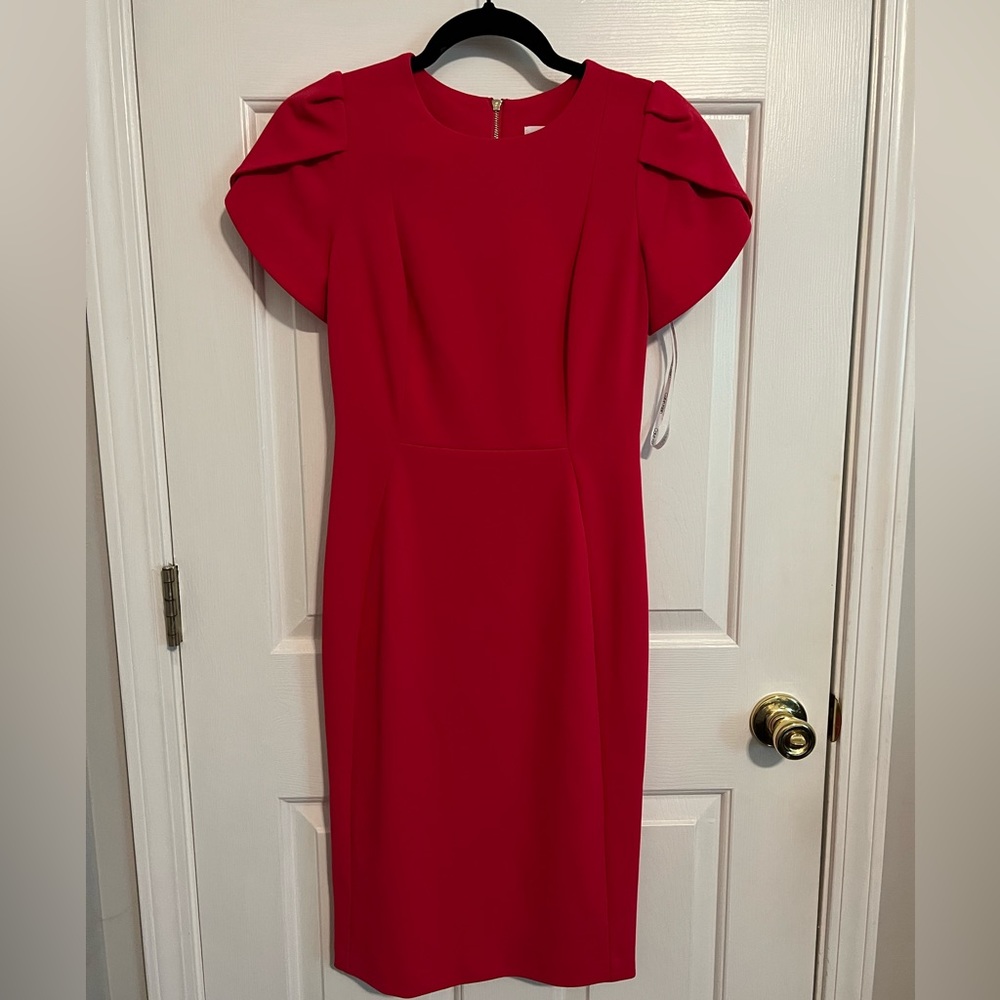 Calvin Klein Tulip Sleeve Sheath Dress